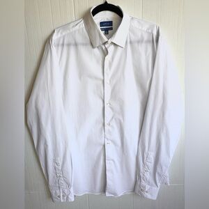 Apt. 9 Men's Classic White Dress Shirt - Large 16 X 36 / 37 Slim Fit - Worn Once